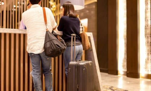 Budget hotel exterior with efficient operations