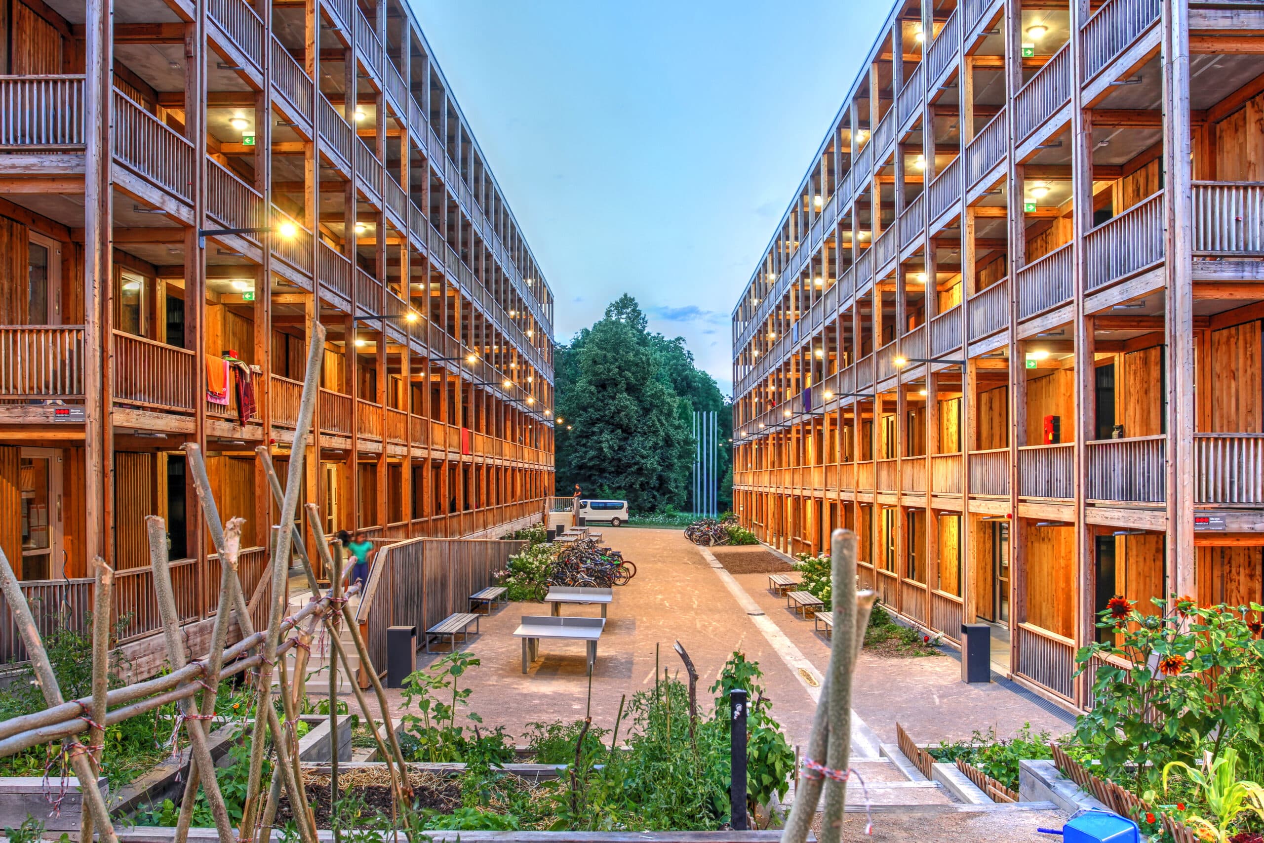 Seniors enjoying a retirement living community