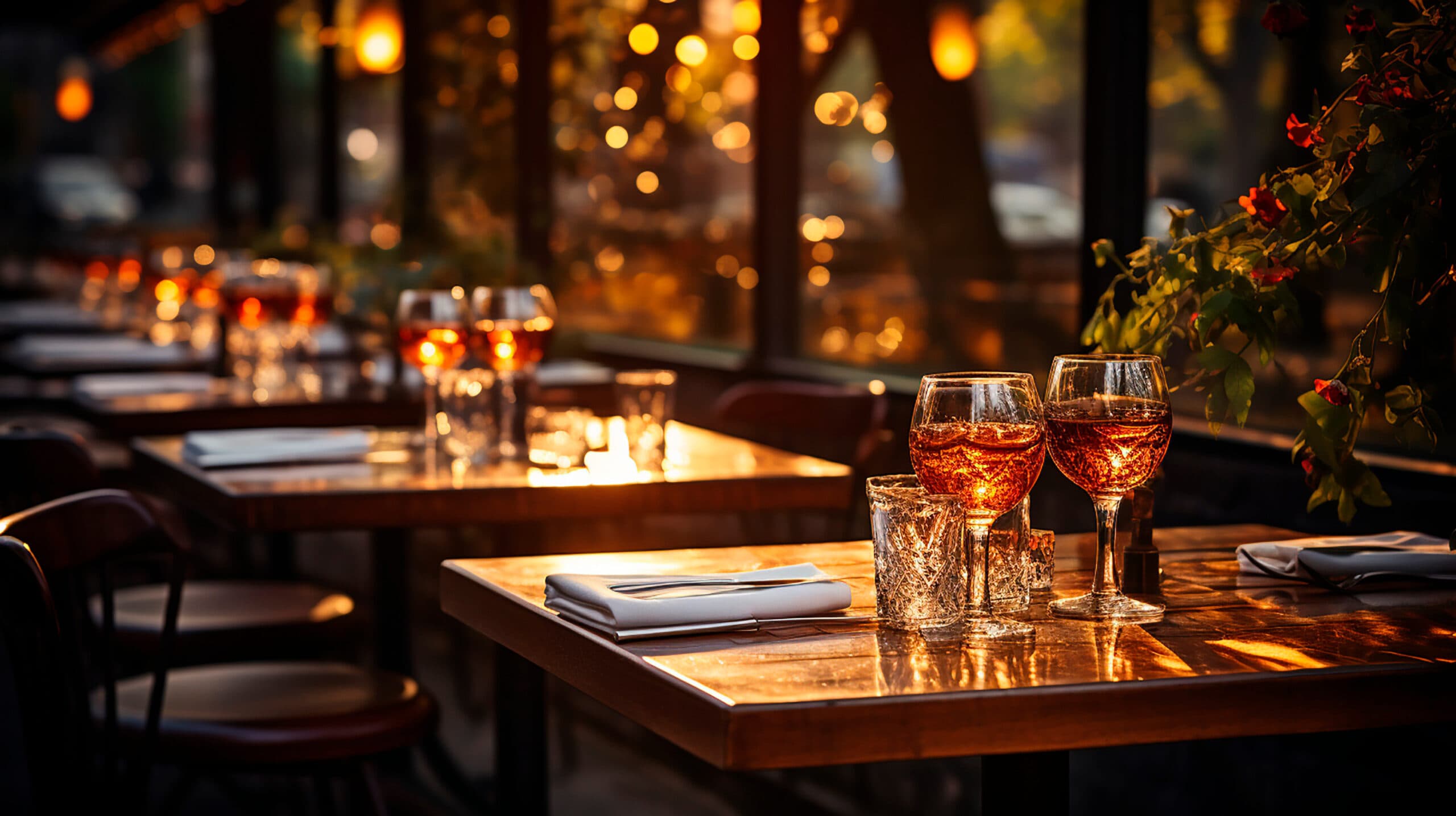 Busy restaurant food service