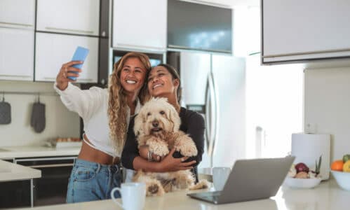 Flat-mates sharing a house in multiple-occupancy accommodation